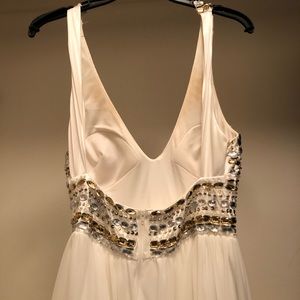 White Jeweled Prom Dress
